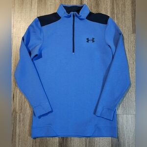 Under Armour Storm ColdGear Golf 1/4 Zip Long Sleeve Pullover Men's Size S Blue